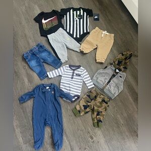 Nike Baby Apparel Set in Blue, Gray, and Camouflage